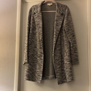 MELLODAY Black and White Textured Jacket. Size L